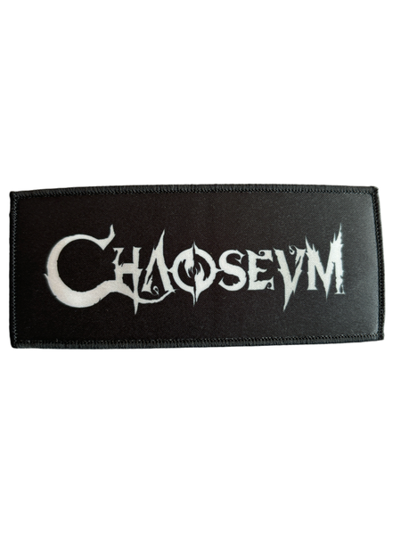 Premium Rectangular Screen Printed Patch Chaoseum 12x5cm-BLK